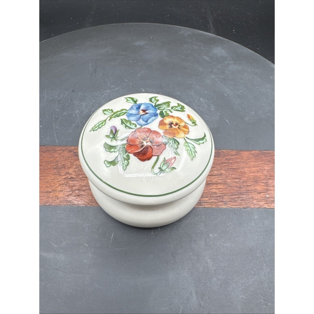 Vintage Party lite Porcelain Box Trinket Box Cottagecore Granny